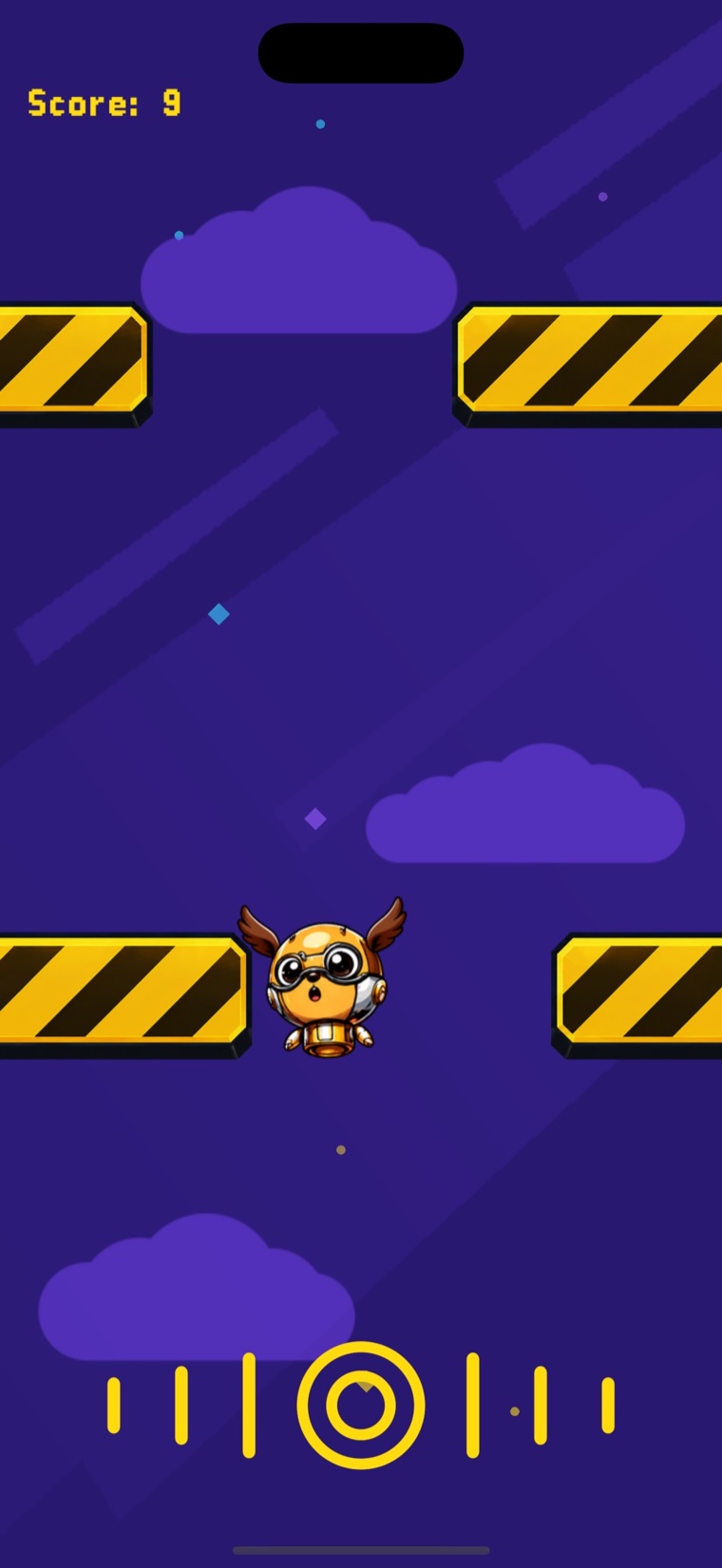 Pocko falling through the sky with no thrust.